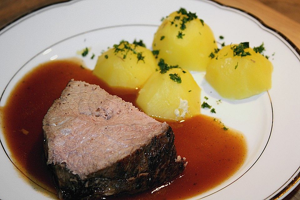 Rinderbraten mit Balsamico-Rotwein-Sauce