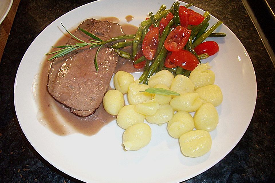 Rinderbraten mit Balsamico-Rotwein-Sauce