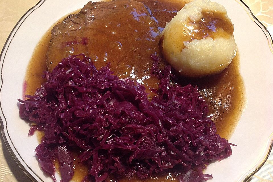 Rinderbraten mit Balsamico-Rotwein-Sauce