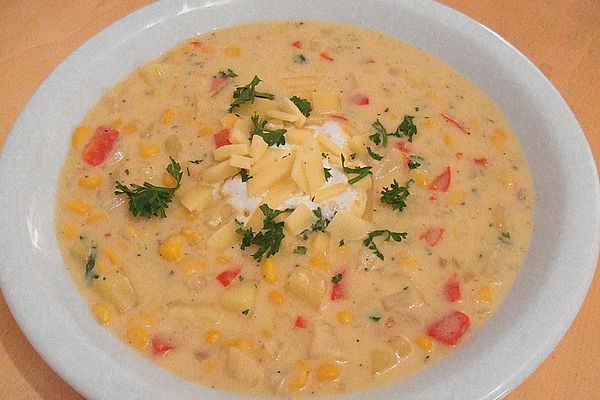 Gemüse - Mais - Suppe mit Käse von GrüneTomate | Chefkoch