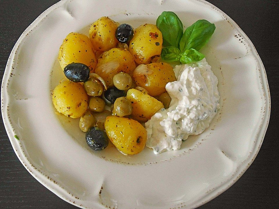 Kartoffelpfanne griechischer Art mit Käsecreme von Baumfrau| Chefkoch