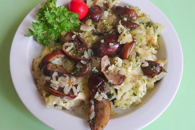 Naturreis mit Champignons und Eiern von schneckers| Chefkoch