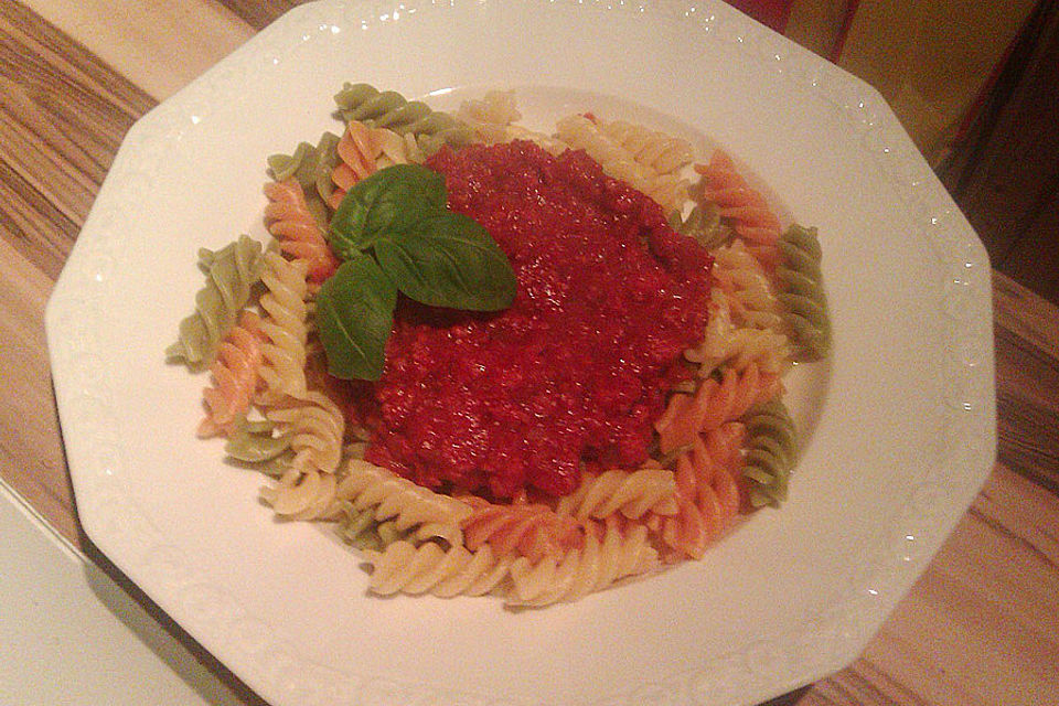 Bolognese  aus Geflügelzwiebelwurst