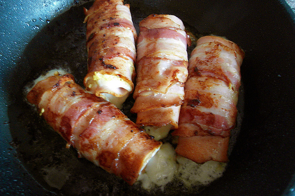 Falsche Rouladen mit Leberkäse