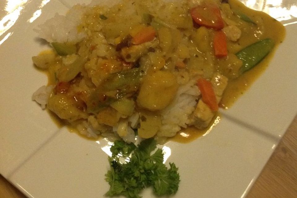 Bananen - Hühner - Curry Bananen - Hühner - Curry