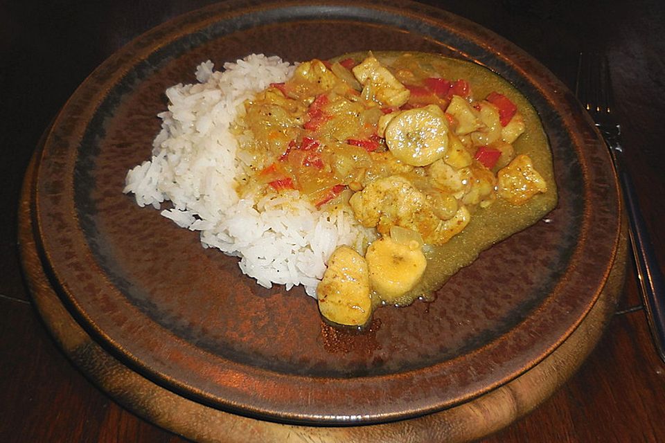 Bananen - Hühner - Curry Bananen - Hühner - Curry