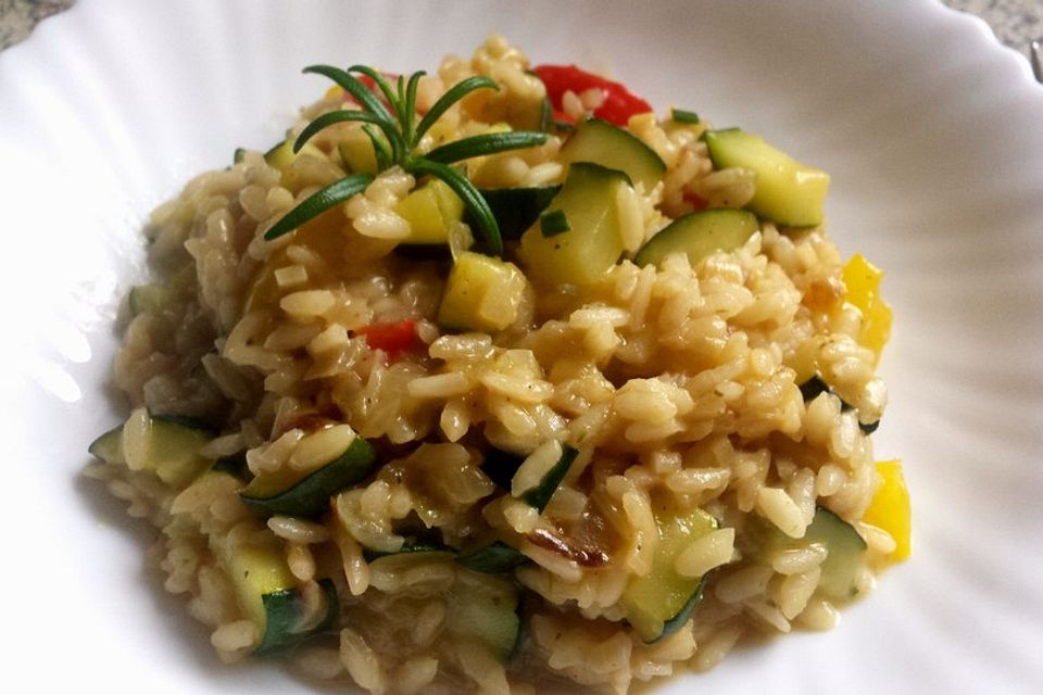 Zucchini - Basilikum - Risotto