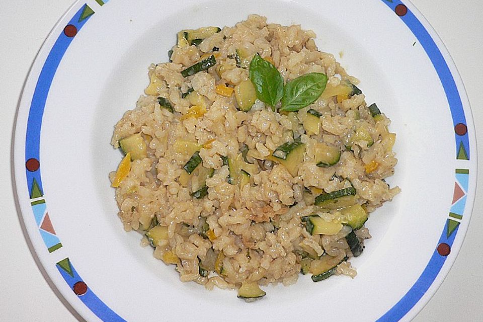 Zucchini - Basilikum - Risotto