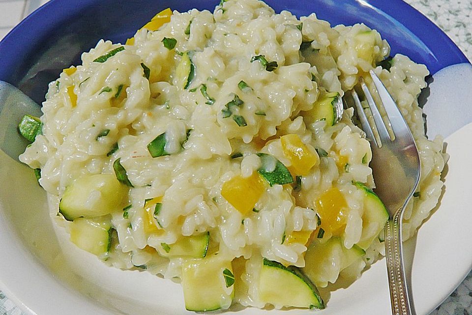 Zucchini - Basilikum - Risotto