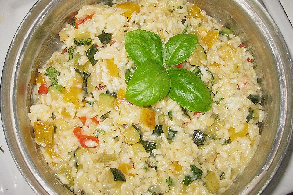 Zucchini - Basilikum - Risotto