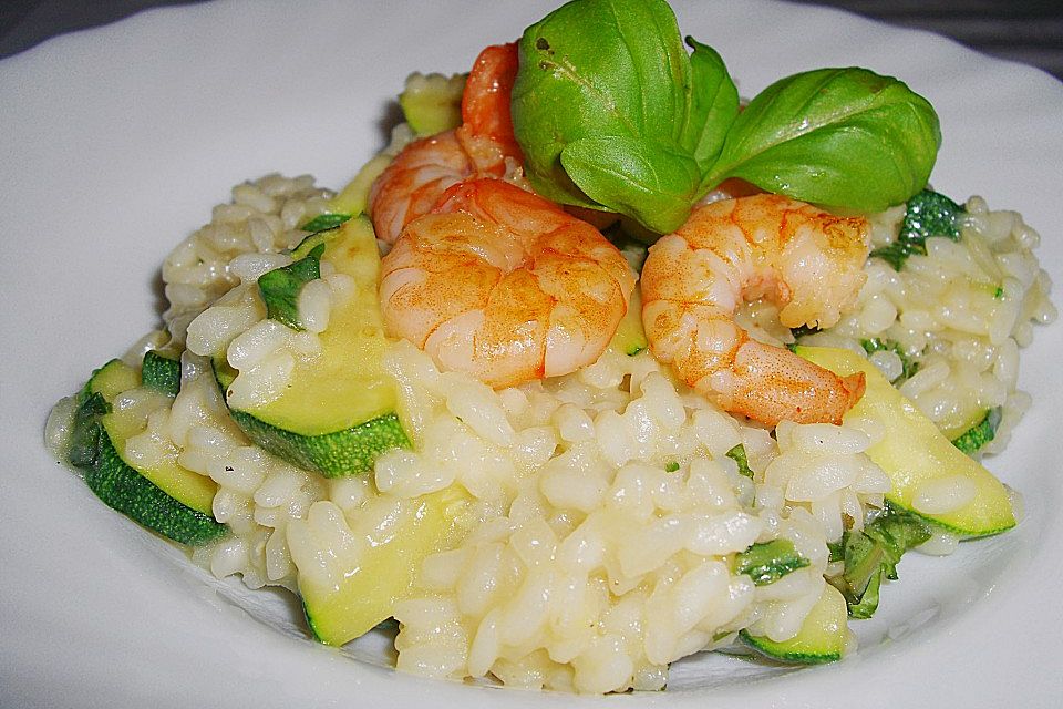 Zucchini - Basilikum - Risotto