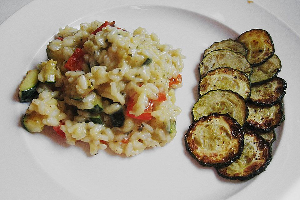 Zucchini - Basilikum - Risotto