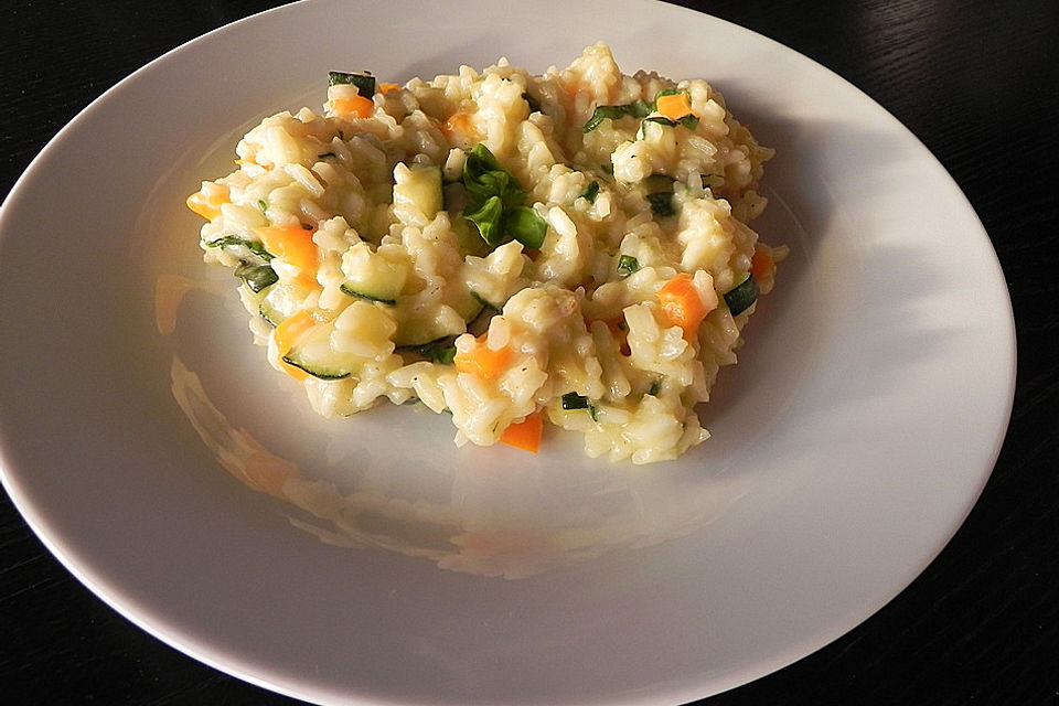 Zucchini - Basilikum - Risotto