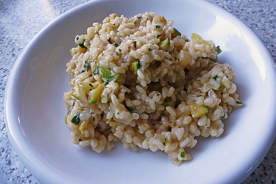 Zucchini - Basilikum - Risotto