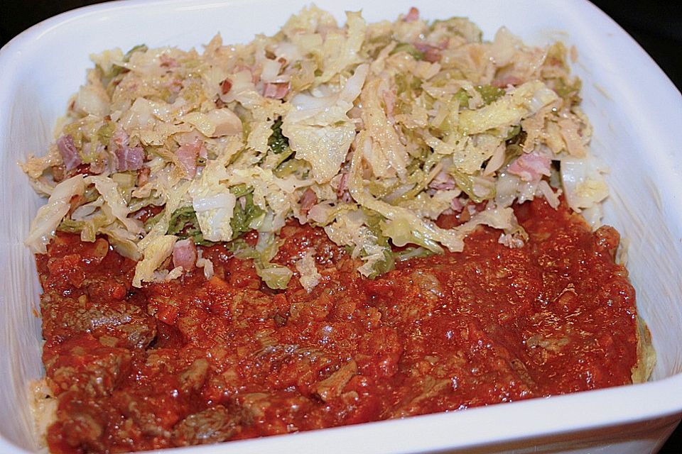 Wirsing - Rindfleisch - Gratin Wirsing - Rindfleisch - Gratin