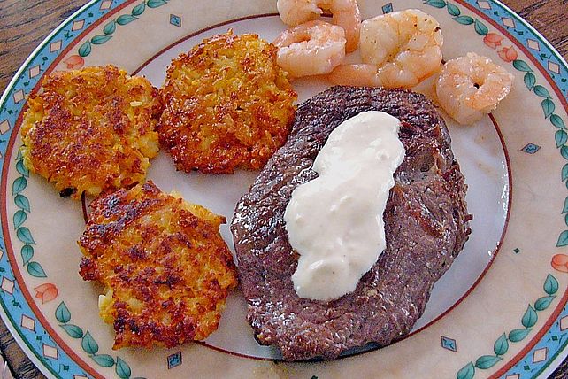 Möhren - Reis - Rösti mit Garnelen von fantasy| Chefkoch