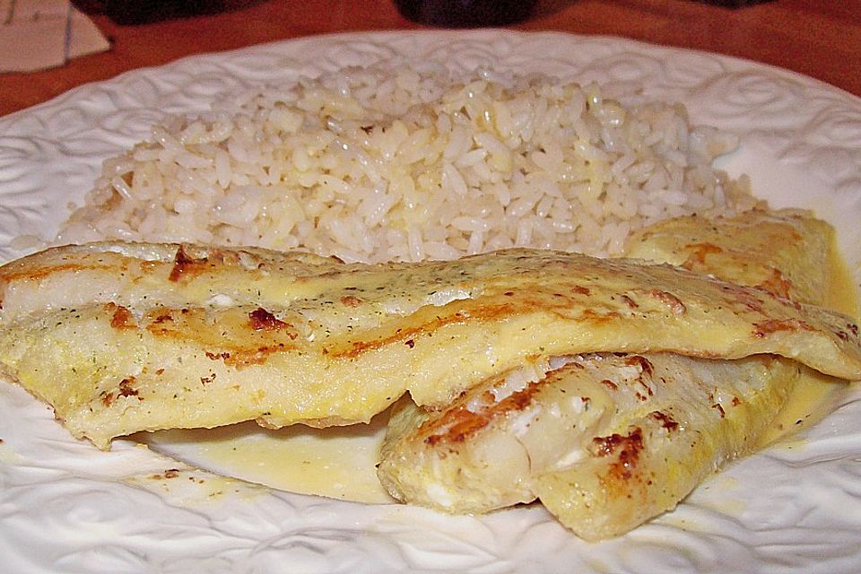 Fisch in Orangen - Sahne - Sauce