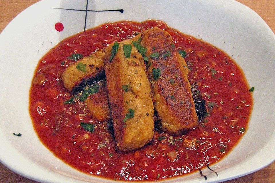 Spanische Ziegenkäse - Kroketten mit Tomatensalsa