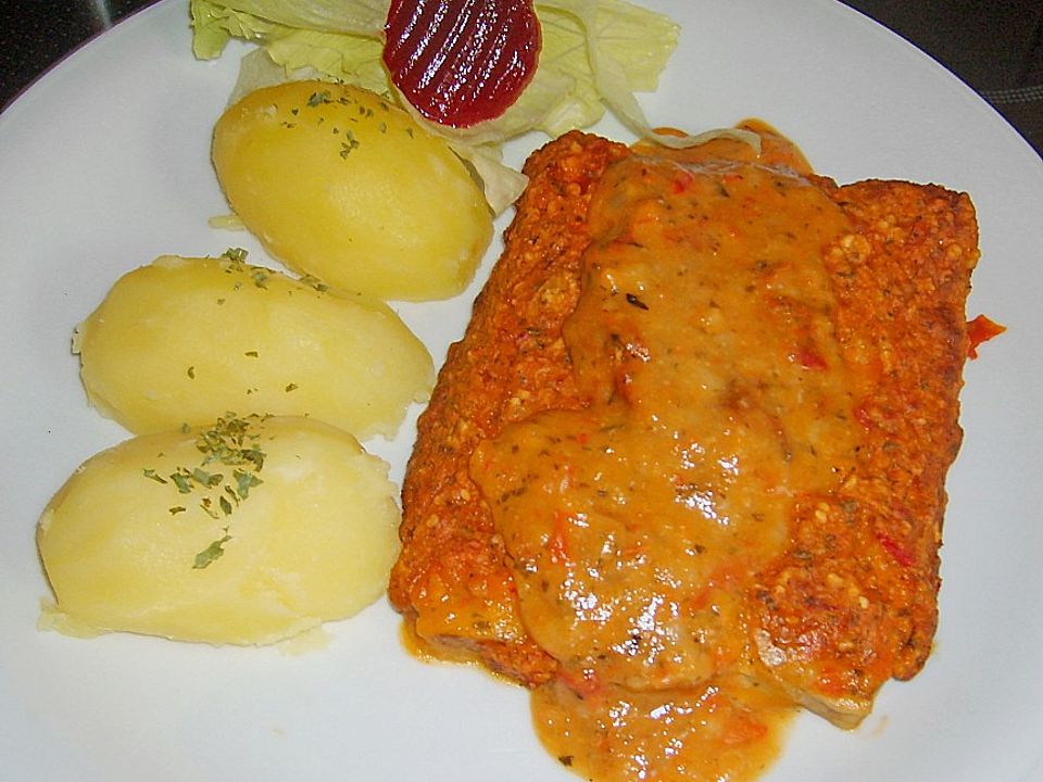 Fisch mit Paprika Zwiebel Sauce von sonnenveilchen52 Chefkoch