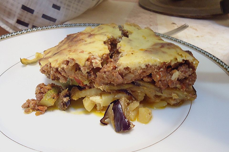 Mousaka - griechischer Auflauf mit Auberginen