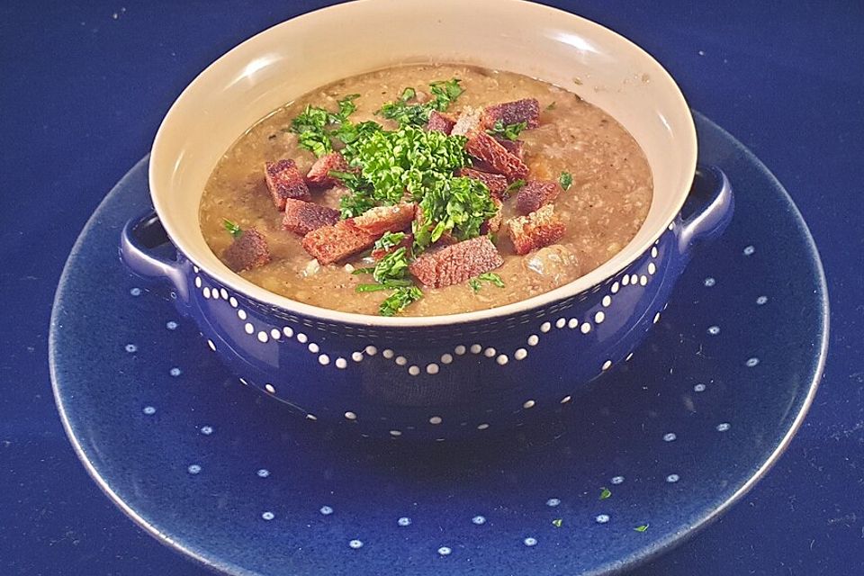 Brotsuppe mit Leberwurst nach Thüringer Art