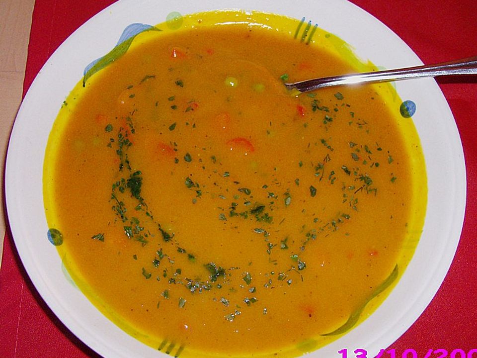 Herbstlich Bunte Kurbissuppe Von Wiemy Chefkoch