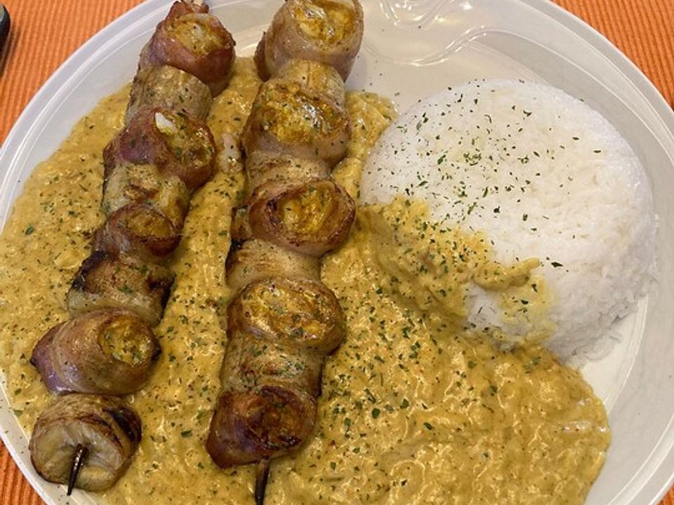 Fischspieße mit Currysoße von ajnom| Chefkoch