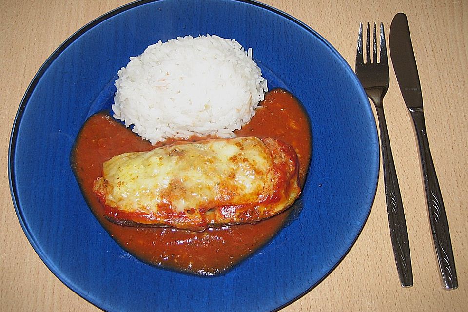 Ofenzucchini mit Thunfischfüllung