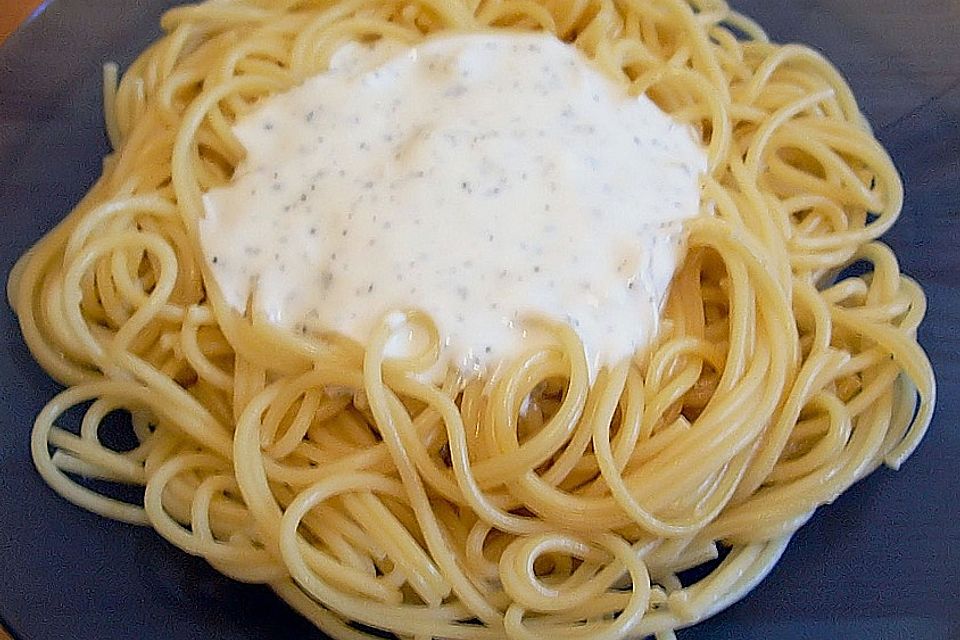 Spaghetti mit Joghurtsauce Spaghetti mit Joghurtsauce