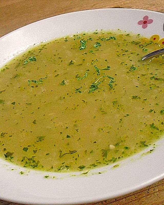 Geröstete Grießsuppe