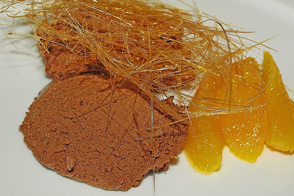 Mousse au chocolat mit Orangenduft