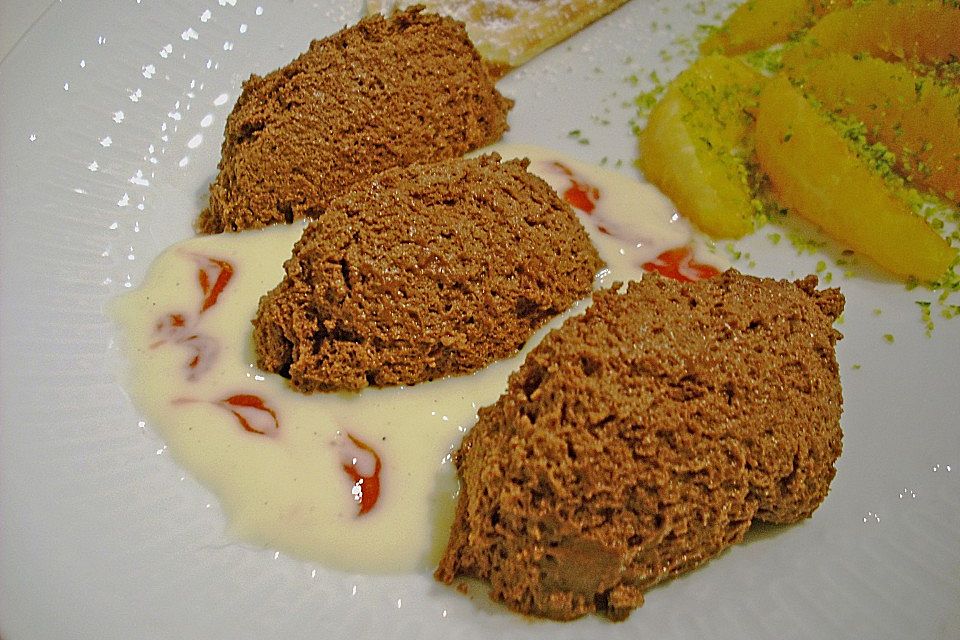 Mousse au chocolat mit Orangenduft