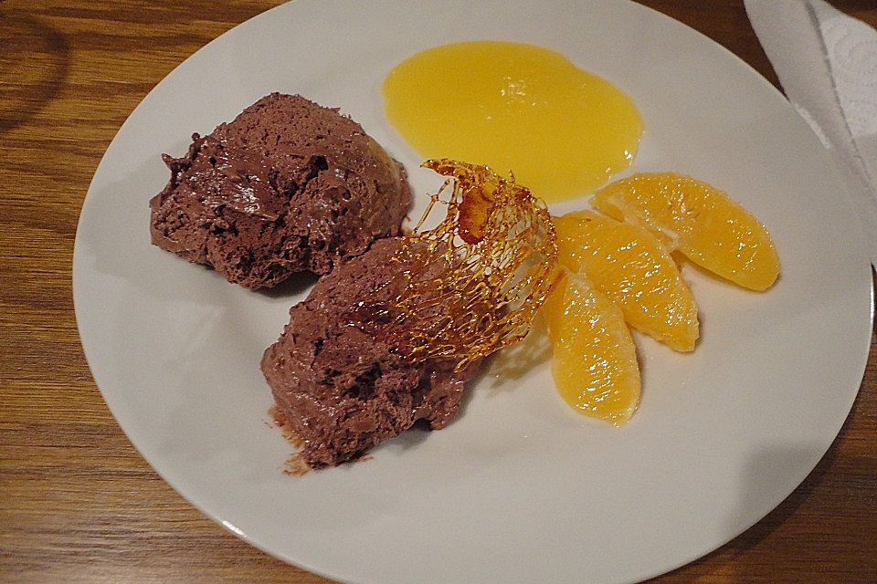 Mousse au chocolat mit Orangenduft