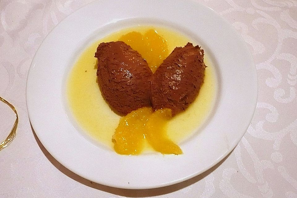 Mousse au chocolat mit Orangenduft