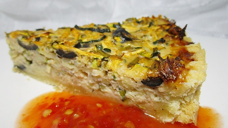 Zucchini Quiche Mit Oliven Knoblauch Und Rosmarin Von Anipower Chefkoch