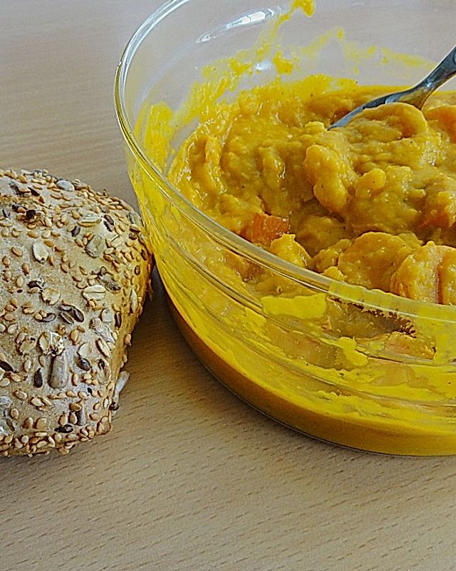 Sahne - Curry - Kürbis mit Basmatireis