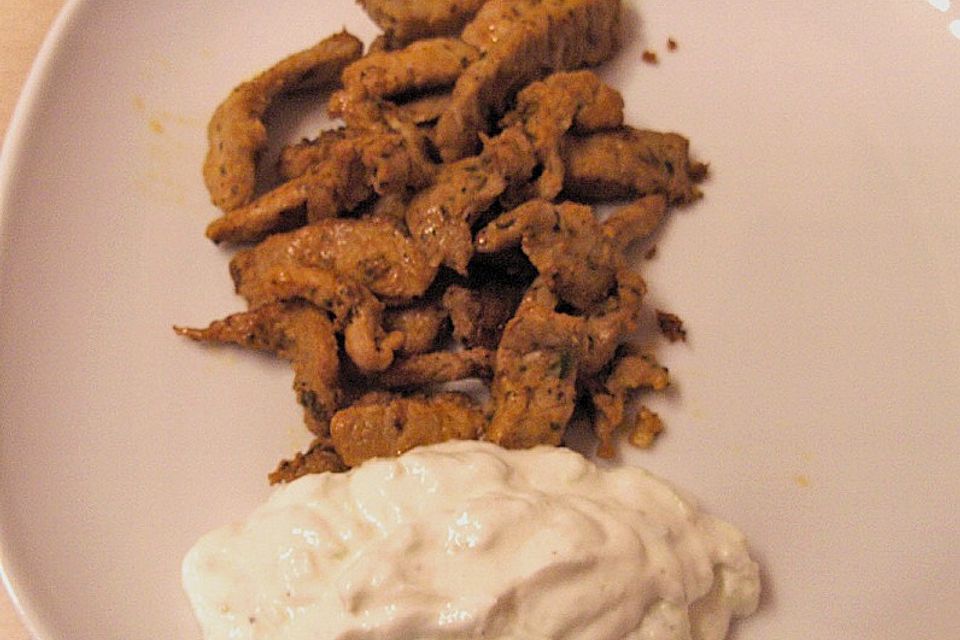 Pfannen - Gyros mit Tzatziki