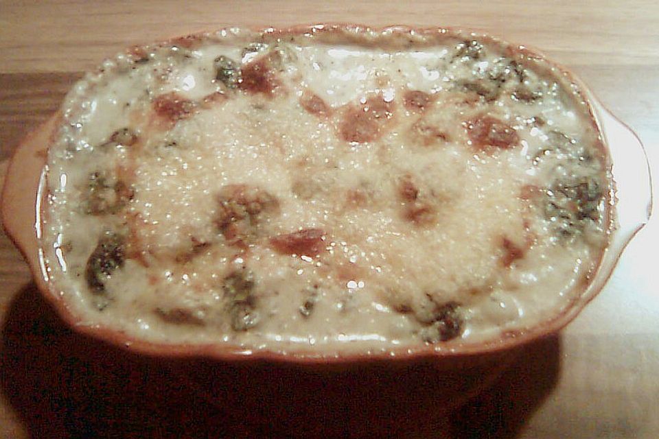 Blattspinat - Hackfleisch - Gratin