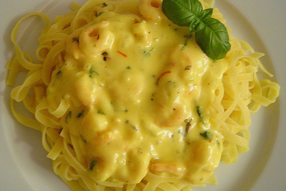 Penne in Shrimps - Safran - Soße