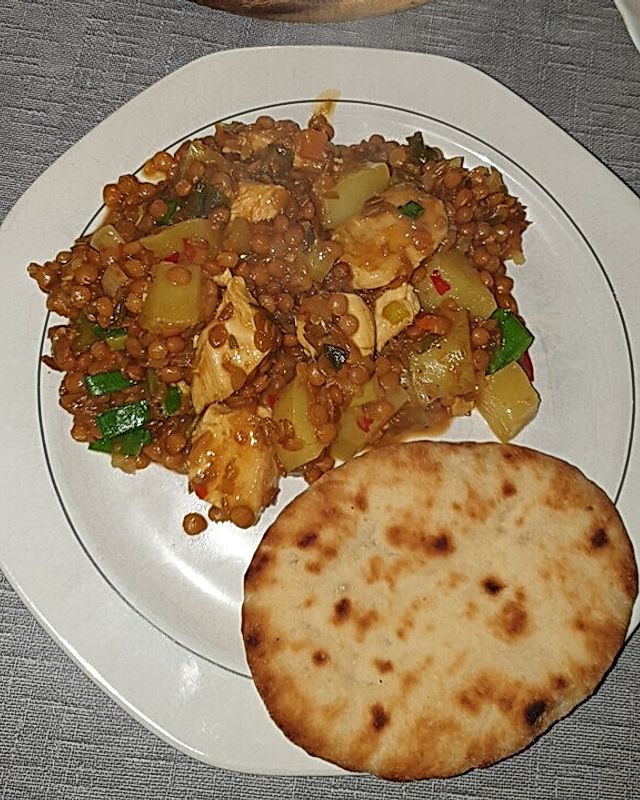 Hühnchen - Linsen - Curry (indisch)