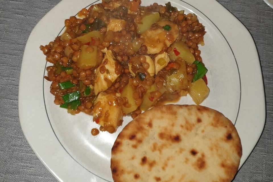 Hühnchen - Linsen - Curry (indisch)