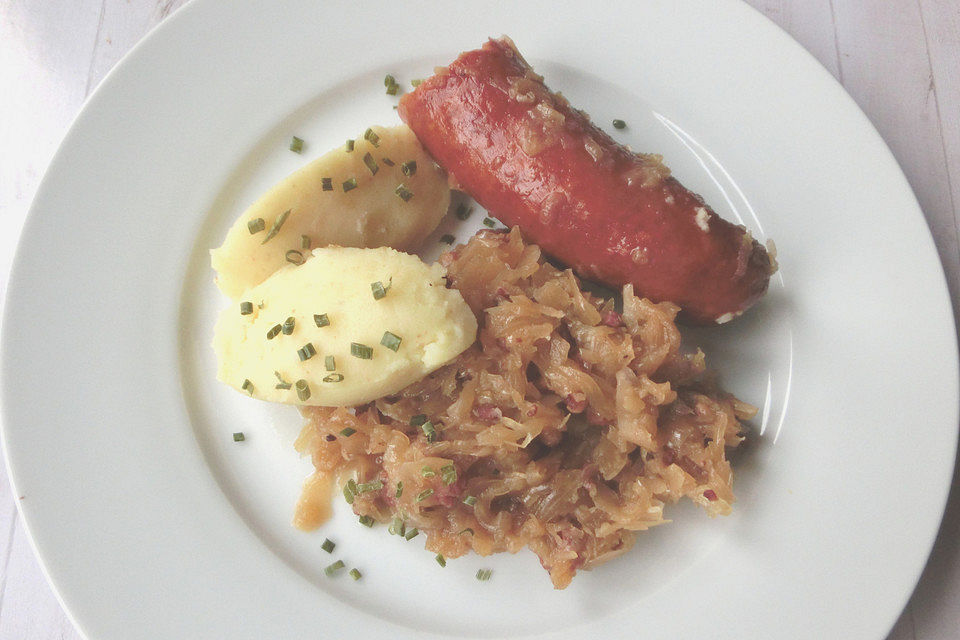 Sauerkraut mit Speck