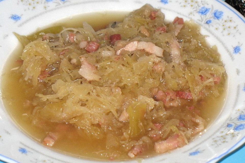 Sauerkraut mit Speck