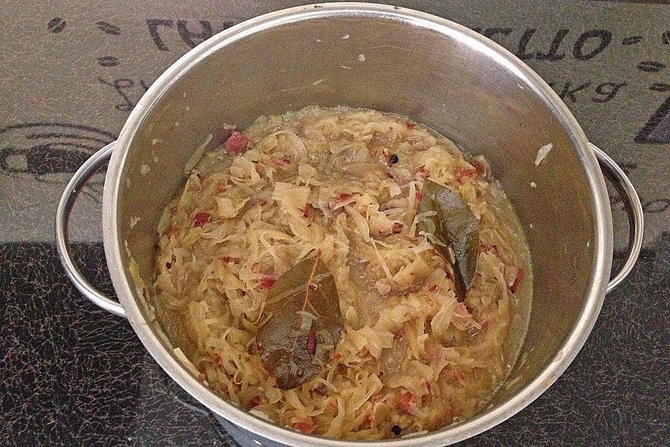 Sauerkraut mit Speck