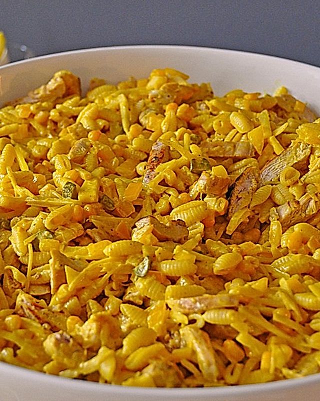 Pikanter Curry - Nudelsalat