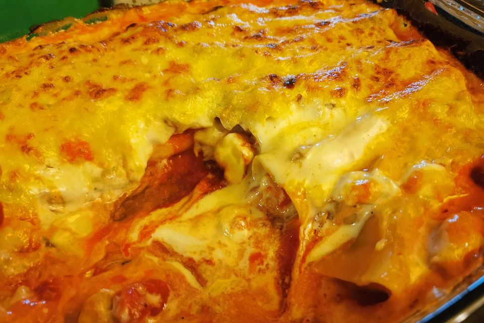 Cannelloni mit Hähnchen - Pilz - Füllung