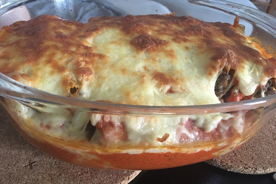 Cannelloni mit Hähnchen - Pilz - Füllung