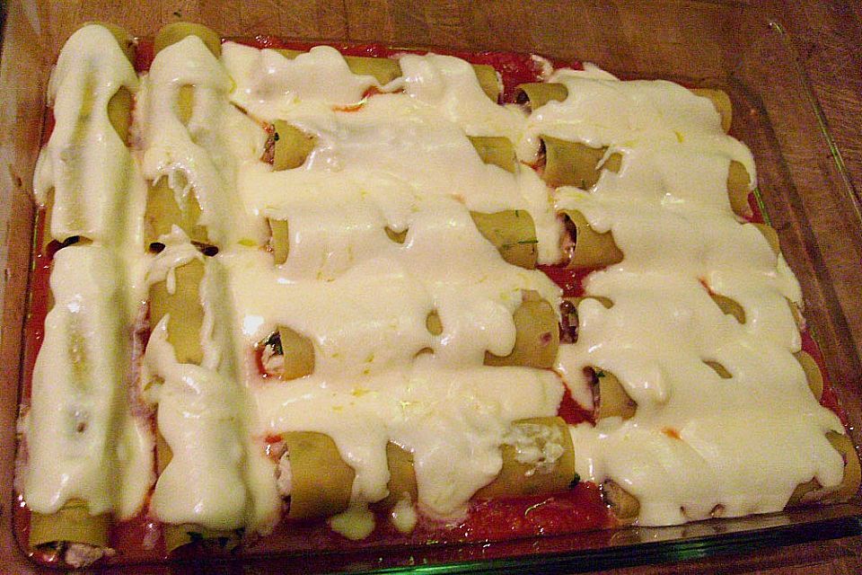 Cannelloni mit Hähnchen - Pilz - Füllung