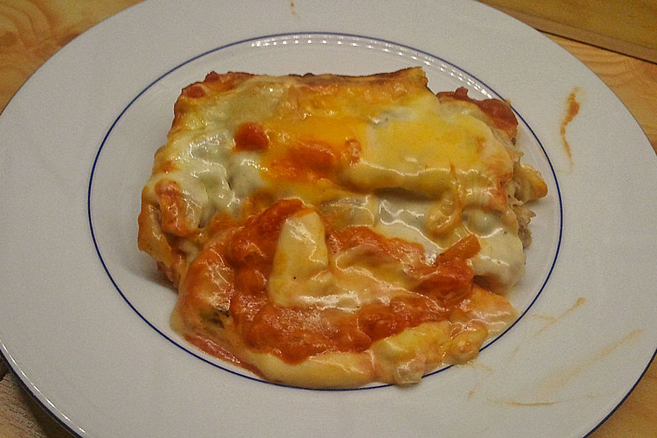 Cannelloni mit Hähnchen - Pilz - Füllung