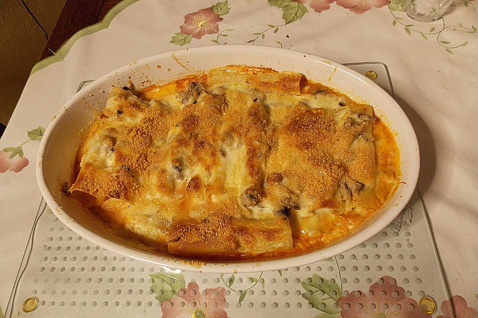 Cannelloni mit Hähnchen - Pilz - Füllung